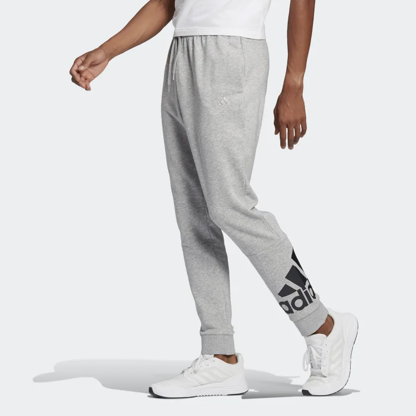 Mens essentials french terry tapered cuffed logo pant Adidas 