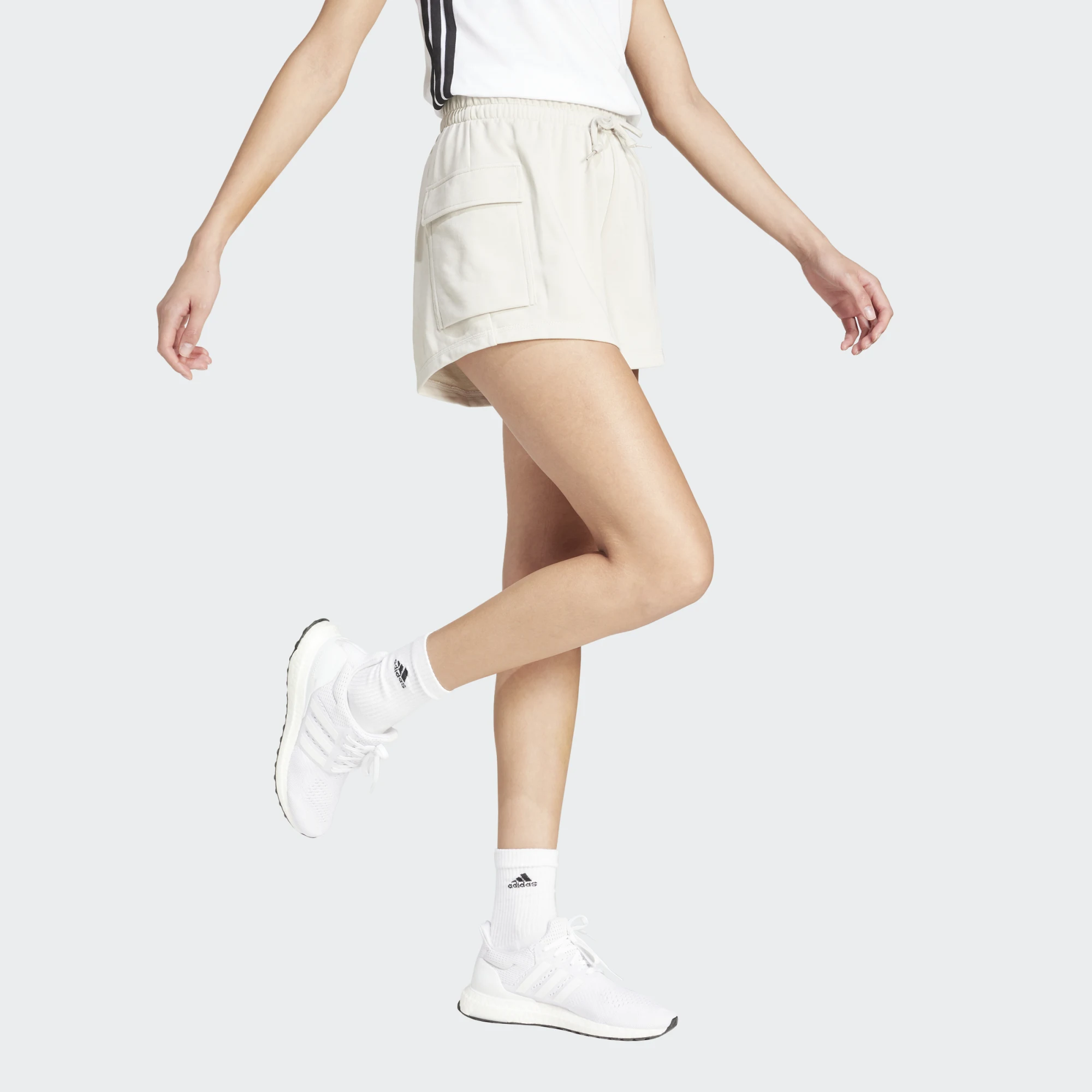 ADIDAS small logo french terry cargo short