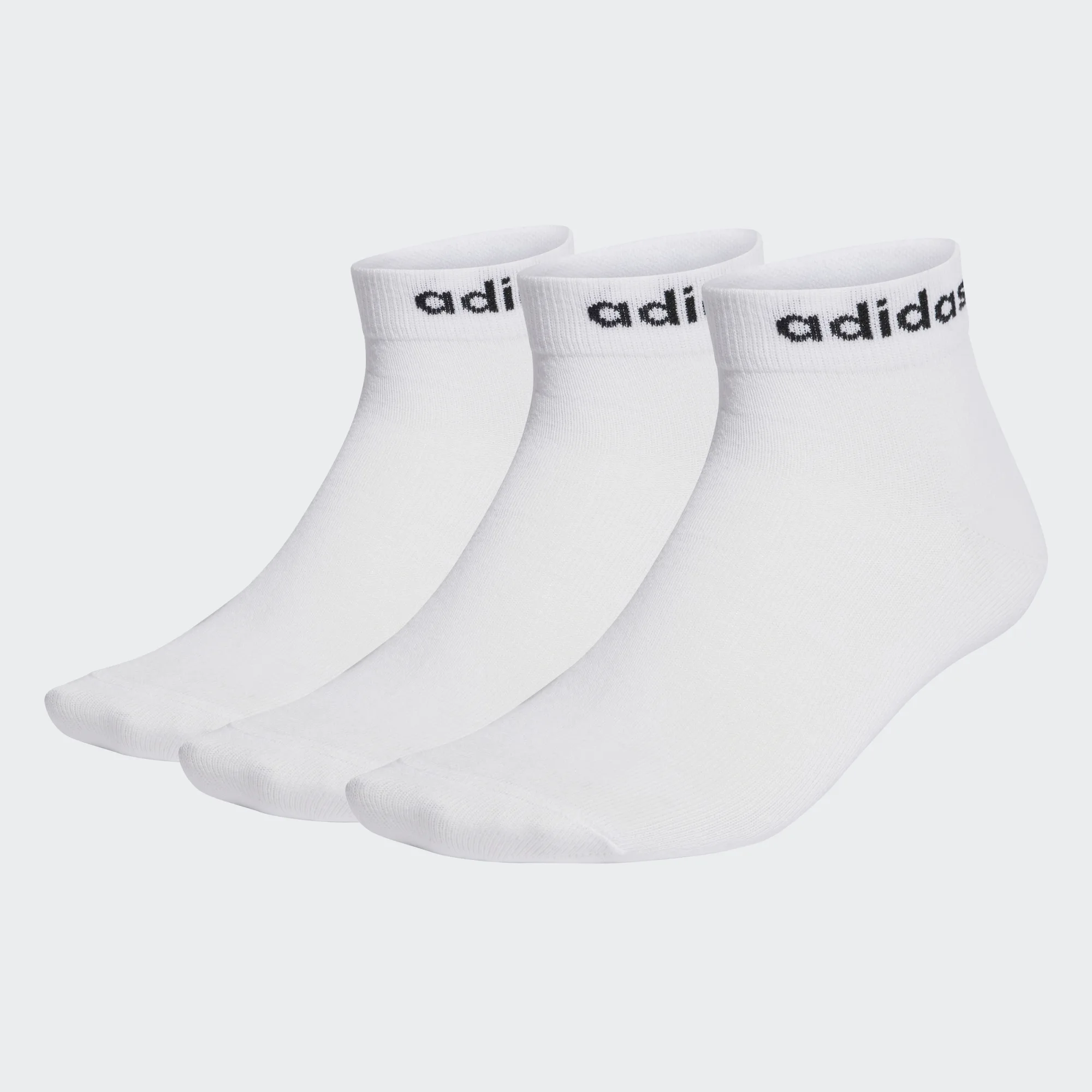 ADIDAS THIN LINEAR ANKLE SOCKS (3 PAIRS )