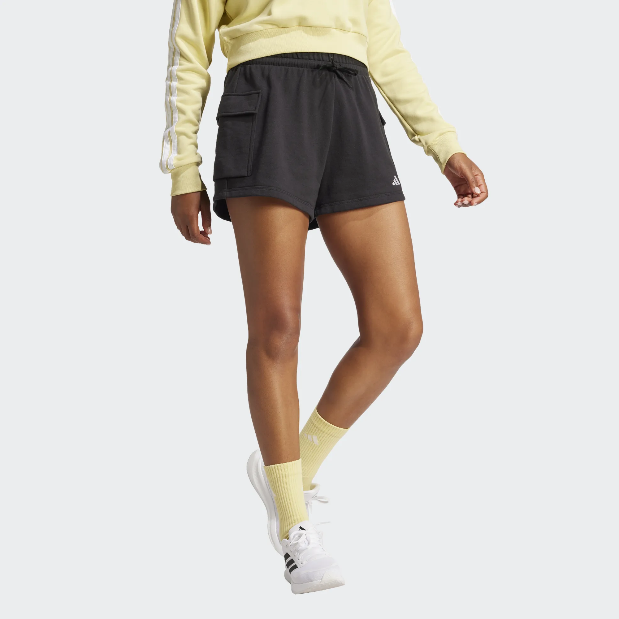 ADIDAS small logo french terry cargo short