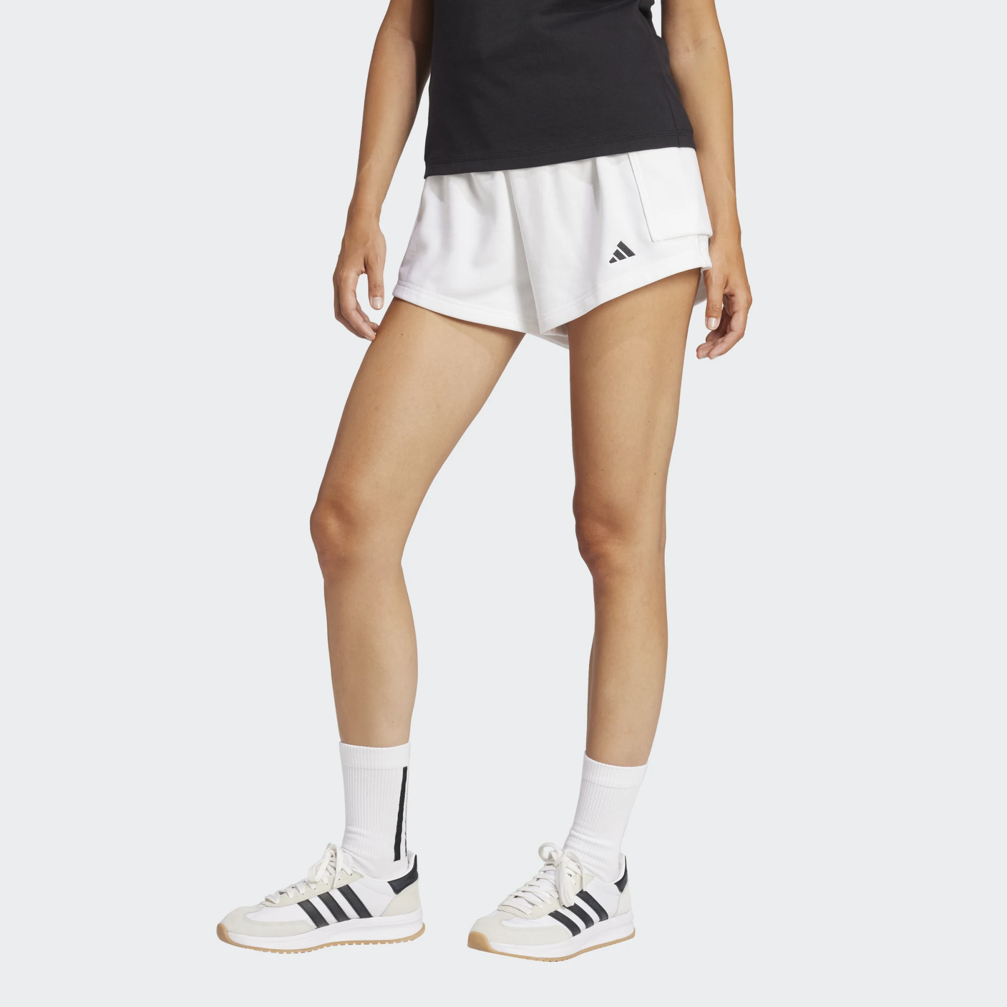 ADIDAS small logo french terry cargo short