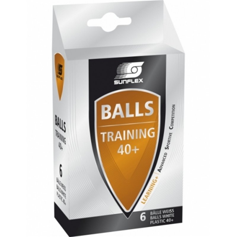 Ping Pong Balls  Sunflex Training PVC 6 pieces
