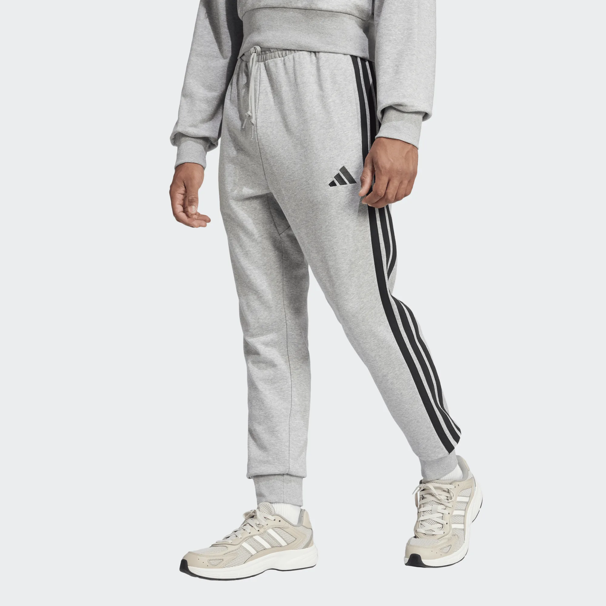 ADIDAS 3 stripes french terry ανδρική φόρμα παντελόνι