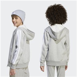 ADIDAS 3 Stripes fleece ζακέτα με κουκούλα για παιδιά