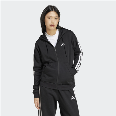ADIDAS 3 Stripes womens fleece zip hoodie