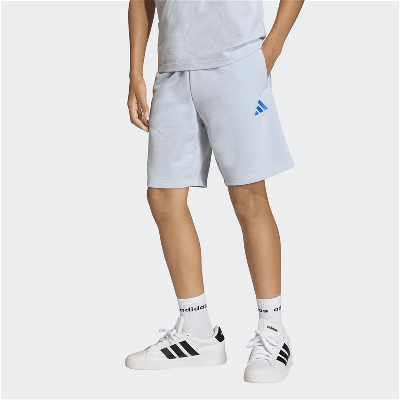 ADIDAS BOYS FRENCH TERRY SLOGAN SHORTS