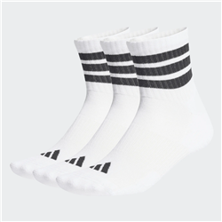 ADIDAS 3Stripes cushioned mid cut socks  (3 pairs  )