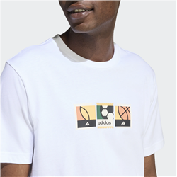 ADIDAS MEMORIES OF SPORTS STAMPS GRAPHIC T-SHIRT
