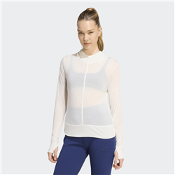 ADIDAS SOFT LUX SHEER HOODED LONG SLEEVE
